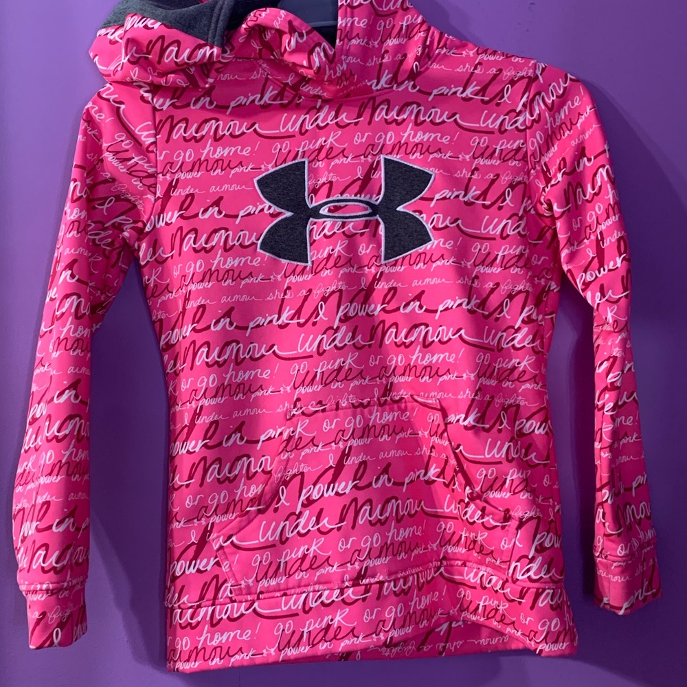 Under Armour Pink Quote Sweatshirt